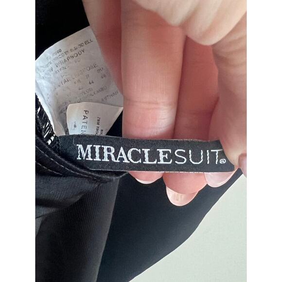Miraclesuit Wrapsody One Piece Black Women's Size 10 - Picture 7 of 8